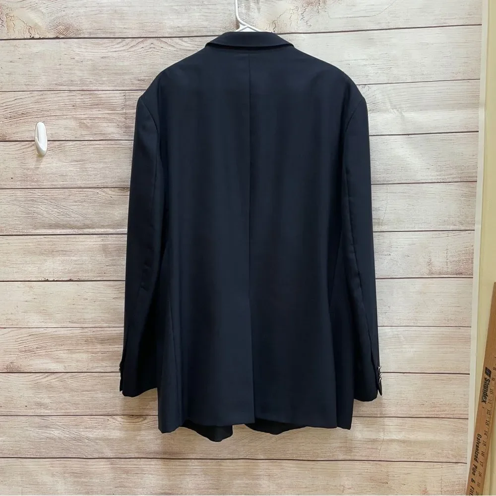 STAFFORD WOOL‎ BLEND BLAZER IN NAVY BLUE